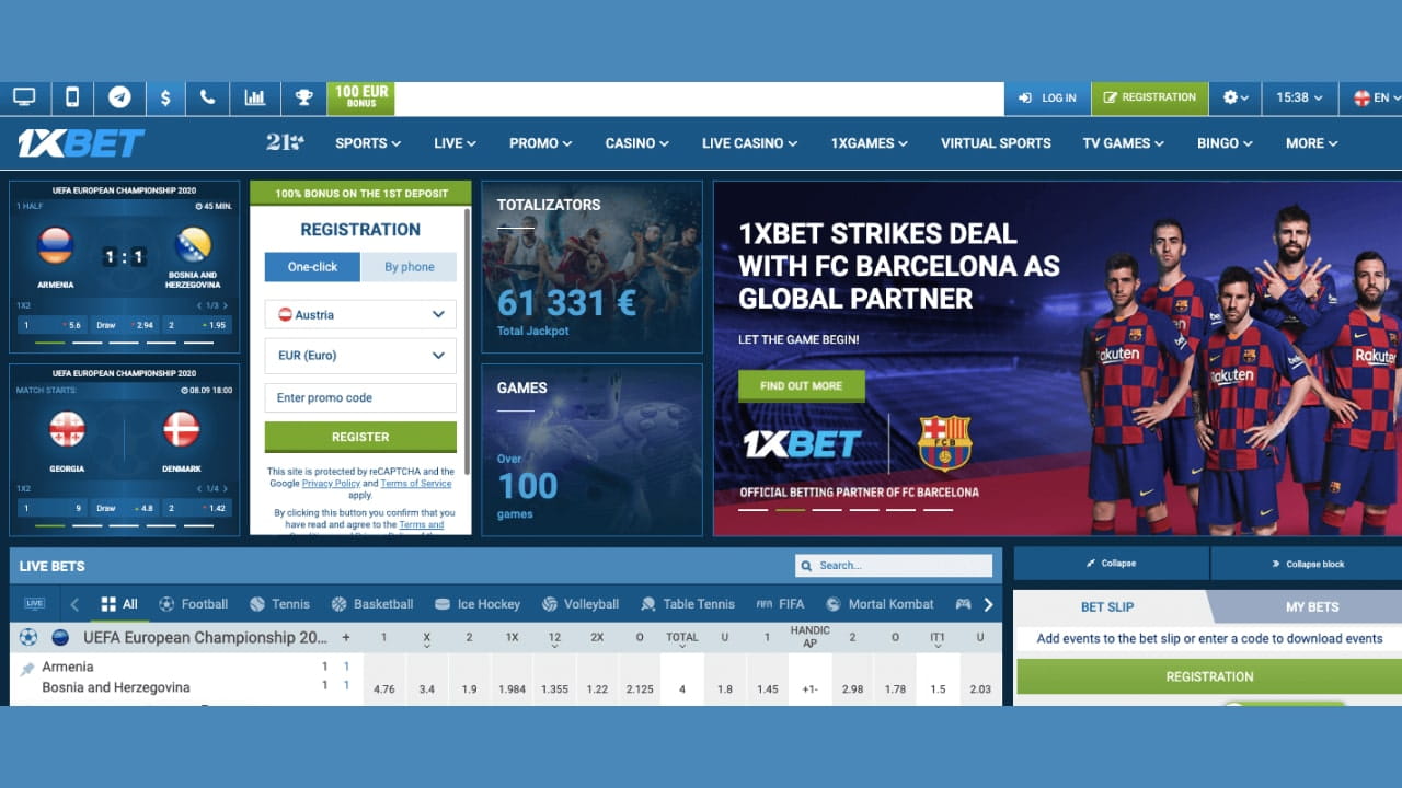 1xBet online betting site